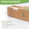 Improved 30  Bamboo Cotton Swabs  Carbonized for Durability  500 Pack  EcoFriendly Biodegradable  Vegan Non Plastic Qtips  Kraft Paper Box Drawer Box