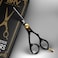 Professional Mustache  Beard Trimming Scissors  55  High Carbon Stainless Steel  Hammer Forged Mustache Scissors  Razor Sharp Facial Hair Trimming Shears RIGHT HANDED  Black