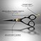 Professional Mustache  Beard Trimming Scissors  55  High Carbon Stainless Steel  Hammer Forged Mustache Scissors  Razor Sharp Facial Hair Trimming Shears RIGHT HANDED  Black
