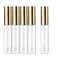 Empty Lip Gloss Tubes with Wand Lipgloss Dispenser Refillable Cosmetic Containers Bottles Gold 10 ml 5 Pack