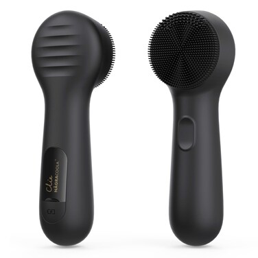 Silicone Face Scrubber NgraCoola CLIE 20 Facial Cleansing Brush Rechargeable Waterproof Face Scrub Brush for Cleansing Exfoliating Massaging Electric Facial Exfoliator for Women  Men  Black
