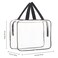 HAOGUAGUA 2 Pieces Large Clear Makeup Cosmetic Toiletry Organizer Bag Clear Plastic Tote Bags Waterproof Transparent Small Clear Handbag Purse