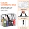 HAOGUAGUA 2 Pieces Large Clear Makeup Cosmetic Toiletry Organizer Bag Clear Plastic Tote Bags Waterproof Transparent Small Clear Handbag Purse