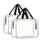 HAOGUAGUA 2 Pieces Large Clear Makeup Cosmetic Toiletry Organizer Bag Clear Plastic Tote Bags Waterproof Transparent Small Clear Handbag Purse