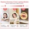 Rechargeable Wall Mounted Lighted Makeup Vanity Mirror 8 Inch Double Sided 1X 10X Magnifying Bathroom Mirror 3 Color Lighting Touch Screen Dimming Extended Arm 360 Rotation Shaving Light up Mirror
