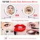 Rechargeable Wall Mounted Lighted Makeup Vanity Mirror 8 Inch Double Sided 1X 10X Magnifying Bathroom Mirror 3 Color Lighting Touch Screen Dimming Extended Arm 360 Rotation Shaving Light up Mirror
