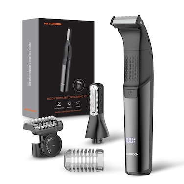 Manscape DoubleSided Body Hair Trimmer for Men 2in1 Waterproof Intimate Razor  Groomer for Pubic Groin  Ball Hair WetDry Electric Trimmer with Dual Heads