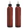 BRIGHTFROM Twist Top Applicator Bottles 8 OZ Squeeze Empty Plastic Bottles Black Nozzle BPAFree PET Refillable OpenClose Nozzle  Multi Purpose Amber