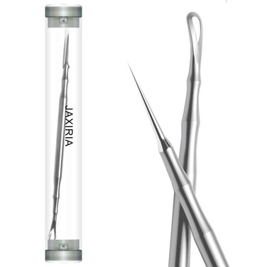 Pointed Blackhead Removal 2in1 Acne Extractor Tool  Stainless Steel Whitehead Remover for FaceNose