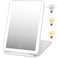 Rechargeable Travel Makeup Mirror 72 LED Lighted Makeup Mirror Travel Mirror Compact Slim LED Vanity Mirror with Lights Lighted Makeup Mirror with 3 Lighting Modes Dimmable Touch Screen W1