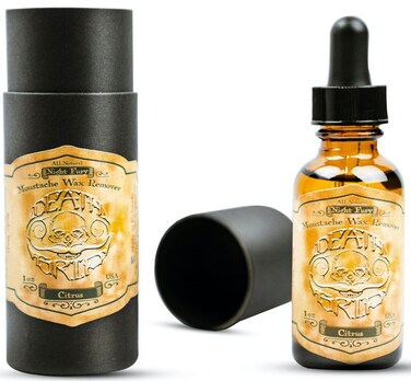 Mustache Wax Remover Night Fury Oil by Death Grip  Get Wax Out Of Your Handlebar Moustache Or Beard  Mustache Cleaner Kit
