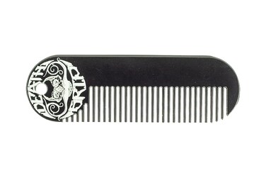 THE VINTAGE GROOMING COMustache  Beard Comb Or Fine Tooth Moustache Pocket Metal Powder Coated Black Keychain Comb For Men  325 x 1 Inches by Death Grip