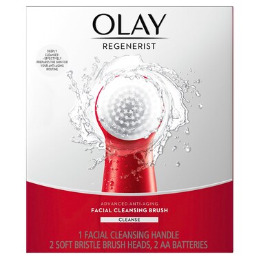 Olay Facial Cleansing Brush Regenerist Face Exfoliator with 2 Brush Heads