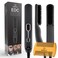 AberliteEDC  Premium Beard Straightener Brush  Professional Heated Straightening Comb and Grooming Kit for Men Gray