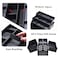 Joligrace Makeup Train Case Professional Adjustable  6 Trays Cosmetic Cases Makeup Storage Organizer Box with Lock and Compartments 14 Inch Large Black