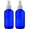 Sallys Organics 4oz Empty Blue Glass Spray Bottles  Small 4 oz Misters Great for Face Spritz Essential Oils Beauty Solutions and Cleaning Sprayer  Portable Atomizer Spritzer  2 Pack