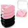 6 Pcs Triangle Powder Puff with 2 Travel Cases Setting Powder Puffs for Face Velour Makeup Puff for Loose Powder Body Powder Blender Sponge Foundation Blending Sponges Beauty Tools