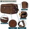PAVILIAToiletry Bag for Men Travel Essentials Shaving Dopp Kit Mens Travel Bag Toiletries Organizer Case for Grooming PU Leather Water Resistant Cosmetic Bag Pouch Dark Brown