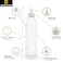BRIGHTFROM Twist Top Applicator Bottles 8 OZ Crystal Clear Squeeze Empty Plastic Bottles BPAFree PET Refillable OpenClose Nozzle  Multi Purpose Pack of 3