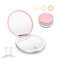 Compact Mirror with Light 1X3X Magnification LED Pocket Mirror with USB Data Cable Pink Mini Mirror for Purse PocketTravel and Present