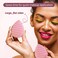 BEAKEY Flat Duo Patented Makeup Sponge Set of 2 Latex Free Pink Beauty Sponge for Foundation and Powder Application Soft Blending Sponge Large Flat Design BeautyTools for Makeup Lovers