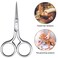 3 Pack Small Nose Scissors Facial Hair Scissors Mini Beauty Scissors Stainless Steel Trimming Pointed Scissor for Grooming Eyebrows Nose Mustache Beard