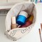 Cosmetic bag Makeup bag Preppy Cute Corduroy Toiletry bag for women travel essentials Full beige