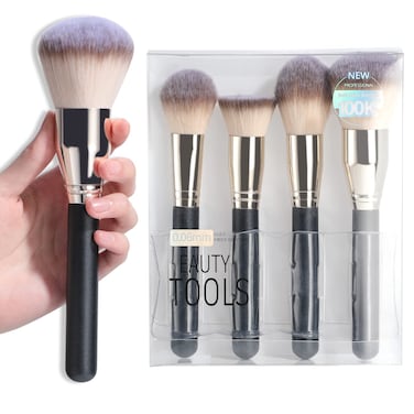BSMALL Makeup Brush Set 4 Pcs Premium Foundation Synthetic Powder Concealers Makeup Brushes Big Cosmetic Brushes