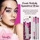 Eyebrow Brush Kit Thin Angled  Eye Brow Concealer Contour Brush to Shape and Conceal Eyes Duo Spoolie Brushes Firm Bristles Definer for Filling Pomade Gel  Defining Arches Winged Eyeliner Stencil