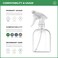 Bar5F Plastic Spray Bottle 16 oz  Leak Proof Empty Clear Trigger Handle Adjustable Fine to Stream Output Refillable Heavy Duty Sprayer for Hair Salons  Spas Household Cleaners Cooking