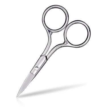 Eyebrow Scissors Small Scissors for Hair Eyebrows Nose Hair Beard Eyelashes Cuticle Stainless Steel Fine Straight Tip Nose Hair Scissors ASONTAO 1Pcs Eyebrow Scissors