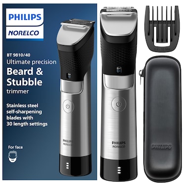 Philips Norelco Series 9000 Ultimate Precision Beard and Hair Trimmer with Beard Sense Technology for an Even Trim BT981040