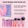Real Techniques 11 Piece Travel Fantasy Mini Brush Set Travel Size Makeup Brushes For Foundation Eyeshadow Powder Blush Contour  Concealer Makeup Bag Included Gift Set CrueltyFree