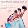 Real Techniques 11 Piece Travel Fantasy Mini Brush Set Travel Size Makeup Brushes For Foundation Eyeshadow Powder Blush Contour  Concealer Makeup Bag Included Gift Set CrueltyFree
