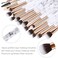 Eye Makeup Brushes DUAIU 16Pcs Eyeshadow brushes Eyebrow Eyeliner Blending Brush Premium Synthetic  Marble Handle Brushes sets with Pink Cosmetic Bag