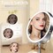 9 Large Lighted Makeup Mirror 1X10X Magnifying Vanity Mirror with 3 Colors Dimmable Lightning 80 LED Lights 360Rotation Double Sided Standing Desk Mirror