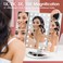Vanity Mirror with Lights Lighted Makeup Mirror with 2X 3X 10X Magnification 21 LED Trifold Compact Touch Dimming Light Up Mirror Dual Power Supply Gifts for Women White