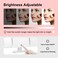 Vanity Mirror with Lights Lighted Makeup Mirror with 2X 3X 10X Magnification 21 LED Trifold Compact Touch Dimming Light Up Mirror Dual Power Supply Gifts for Women White