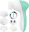 Face Scrubber  Facial Cleansing Brush Exfoliator Skin Care Products Beauty Products Powered Electric Wash Exfoliating Spin Cleanser Cleaning Scrub Including 7 Heads Opal