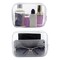 6 Pack Clear Toiletry Carry Pouch with Zipper Portable Plastic Waterproof Cosmetic Bag TSA Approved for Vacation Travel Bathroom and Organizing White Small