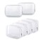 6 Pack Clear Toiletry Carry Pouch with Zipper Portable Plastic Waterproof Cosmetic Bag TSA Approved for Vacation Travel Bathroom and Organizing White Small