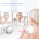 JANMPASK 3 Way Mirror for Self Hair Cutting Tools with Height Adjustable Mirror 360 Trifold Mirror for Makeup to See Back of Head Black