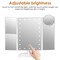 Makeup Mirror Vanity Mirror with Lights Bathroom Adjustable Brightness Mirrors 1X2X3X10X Magnification and Touch Screen Trifold Makeup Mirror Two Power Supply Modes Women Gift White