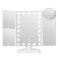 Makeup Mirror Vanity Mirror with Lights Bathroom Adjustable Brightness Mirrors 1X2X3X10X Magnification and Touch Screen Trifold Makeup Mirror Two Power Supply Modes Women Gift White