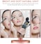 3 Folds Lighted Vanity Makeup Mirror1X2X3X Magnification 21 LED Light Bright Table Mirror with Touch Screen180 Adjustable RotationPortable Travel Cosmetic Mirror
