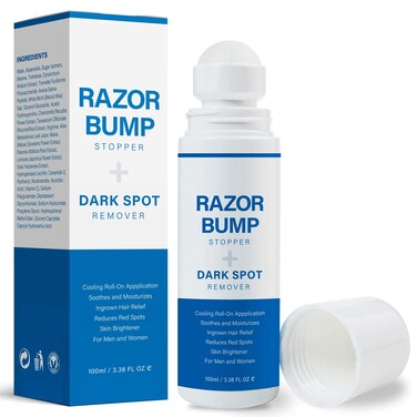 Razor Bump Stopper with Ingrown Hair Treatment Razor Bumps Treatment for Men and Women After Shave Solution for Ingrown Hairs and Razor Burns Roll on Applicator 338 Fl Oz