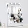 HIEEY Hollywood Vanity Mirror with 12 Dimmable Bulbs Lights Three Color Lighting Modes and 5X Magnification Smart Touch Control 360Rotation WhiteGift Box