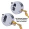 Master Lock Chrome Puck Lock Heavy Duty Hidden Shackle Lock and Hasp Solid Steel Lock for Trucks Trailers or Vans M736XKAD