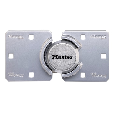 Master Lock Chrome Puck Lock Heavy Duty Hidden Shackle Lock and Hasp Solid Steel Lock for Trucks Trailers or Vans M736XKAD
