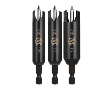 Montana Brands MB65823 3 Piece SelfCentering Wood Plug Cutters